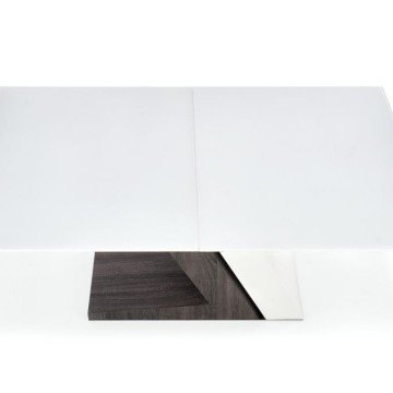 Фото6.Обеденный стол раскладной MORTIS HALMAR белый глянец/темно-серый